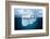 Iceberg Mostly Underwater Floating in Ocean-Oskari Porkka-Framed Photographic Print