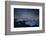 Iceberg on Black Sand Beach with Dramatic Sky-Alex Saberi-Framed Photographic Print