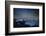 Iceberg on Black Sand Beach with Dramatic Sky-Alex Saberi-Framed Photographic Print