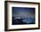 Iceberg on Black Sand Beach with Dramatic Sky-Alex Saberi-Framed Photographic Print