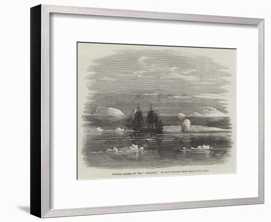 Iceberg Passed by the Anglesey on Her Passage from Melbourne Home-null-Framed Giclee Print