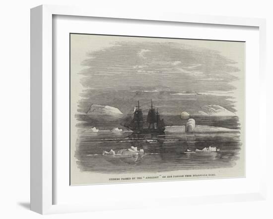 Iceberg Passed by the Anglesey on Her Passage from Melbourne Home-null-Framed Giclee Print