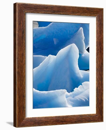 Iceberg Patterns, Lago Grey, Torres Del Paine National Park, Patagonia, Chile, South America-James Hager-Framed Photographic Print