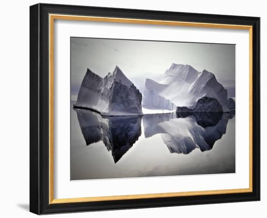 Iceberg Reflections-null-Framed Art Print