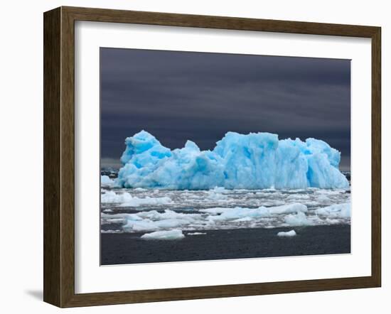 Iceberg, Western Antarctic Peninsula, Antarctica-Steve Kazlowski-Framed Photographic Print