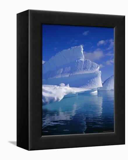 Iceberg with Fluted and Honeycomb Textures, Antarctica, Polar Regions-Geoff Renner-Framed Premier Image Canvas