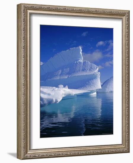 Iceberg with Fluted and Honeycomb Textures, Antarctica, Polar Regions-Geoff Renner-Framed Photographic Print