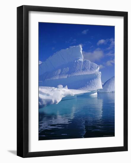 Iceberg with Fluted and Honeycomb Textures, Antarctica, Polar Regions-Geoff Renner-Framed Photographic Print