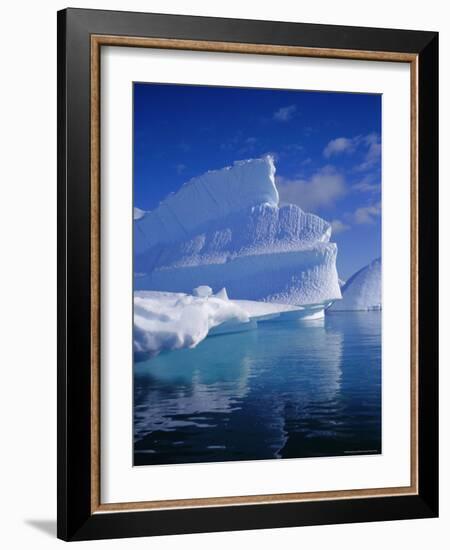 Iceberg with Fluted and Honeycomb Textures, Antarctica, Polar Regions-Geoff Renner-Framed Photographic Print