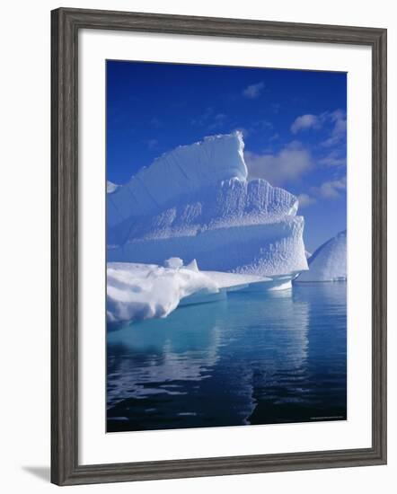 Iceberg with Fluted and Honeycomb Textures, Antarctica, Polar Regions-Geoff Renner-Framed Photographic Print