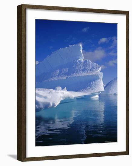 Iceberg with Fluted and Honeycomb Textures, Antarctica, Polar Regions-Geoff Renner-Framed Photographic Print