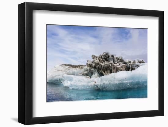 Iceberg with Moraine Material and Icicles at Booth Island, Antarctica, Polar Regions-Michael Nolan-Framed Photographic Print