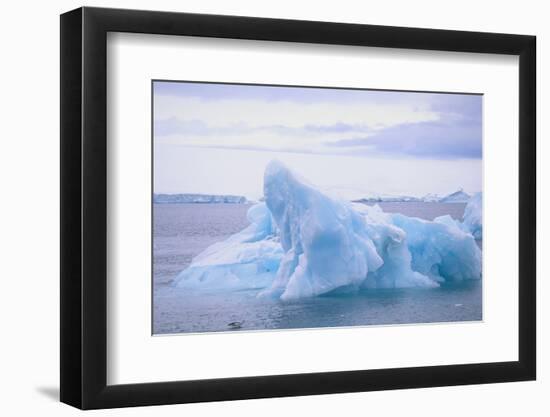 Iceberg with Pack Ice in Distance-DLILLC-Framed Photographic Print