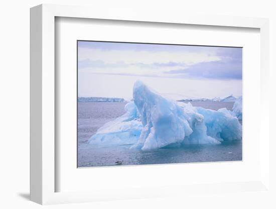 Iceberg with Pack Ice in Distance-DLILLC-Framed Photographic Print