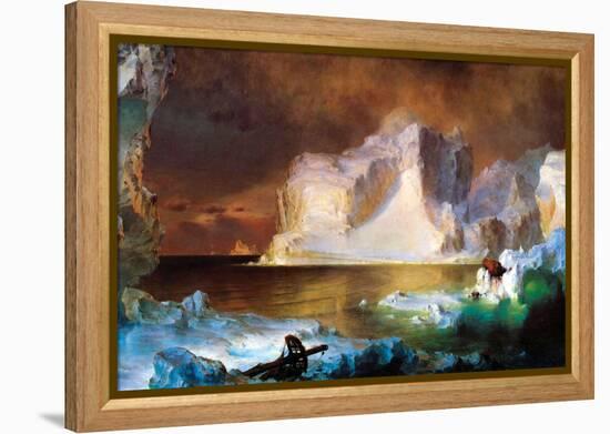 Iceberg-Frederic Edwin Church-Framed Stretched Canvas