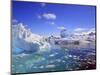 Icebergs and Ice Flows in the Artic Sea, Near Paradise Harbor, Antarctica-Miva Stock-Mounted Photographic Print