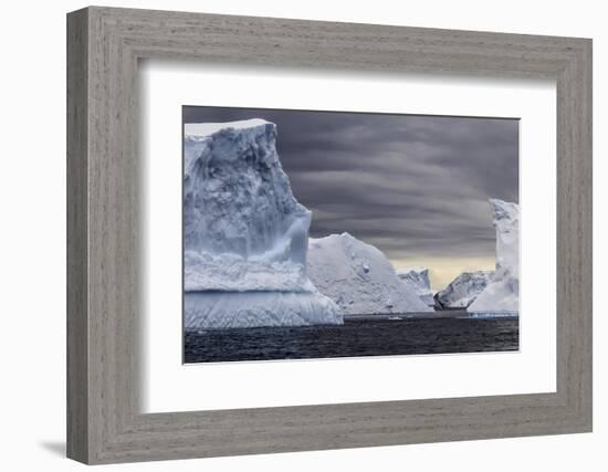 Icebergs, Antarctica-null-Framed Photographic Print