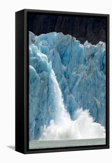 Icebergs Calving from Glacier, Alaska-null-Framed Premier Image Canvas