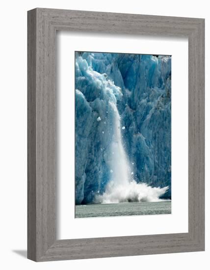 Icebergs Calving from Glacier, Alaska-Paul Souders-Framed Photographic Print