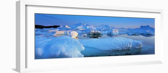 Icebergs, Disko Bay, Greenland-Peter Adams-Framed Photographic Print