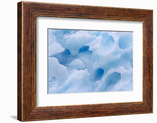 Icebergs drifting in the fjords of southern Greenland, Denmark-Martin Zwick-Framed Photographic Print