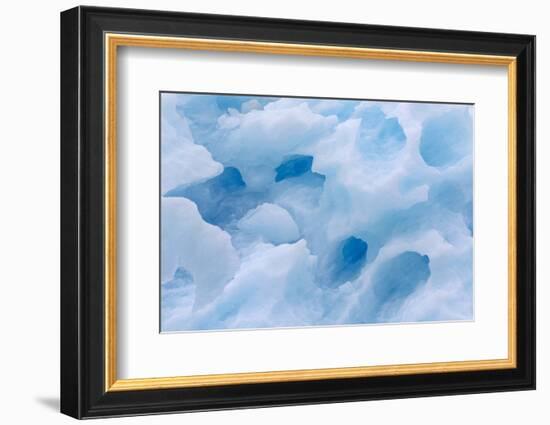 Icebergs drifting in the fjords of southern Greenland, Denmark-Martin Zwick-Framed Photographic Print