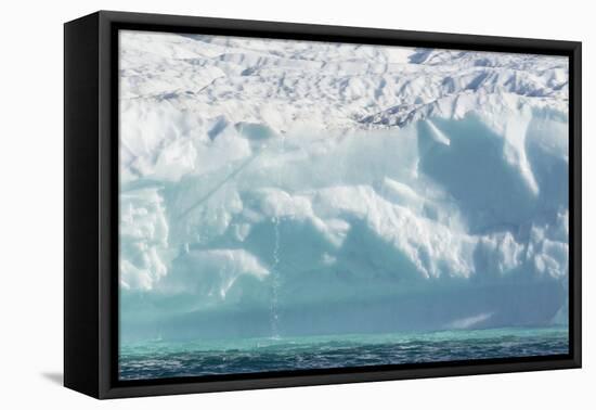 Icebergs drifting in the fjords of southern Greenland, Denmark-Martin Zwick-Framed Premier Image Canvas