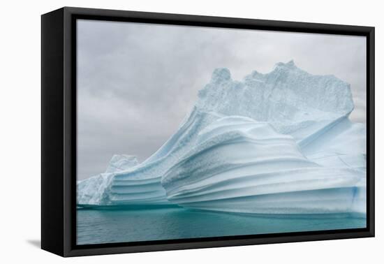 Icebergs drifting in the fjords of southern Greenland, Denmark-Martin Zwick-Framed Premier Image Canvas
