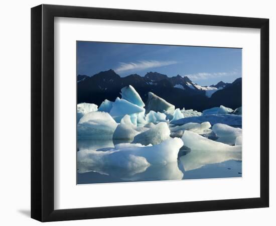 Icebergs Floating in Alsek Lake. Glacier Bay National Park, Ak.-Justin Bailie-Framed Photographic Print