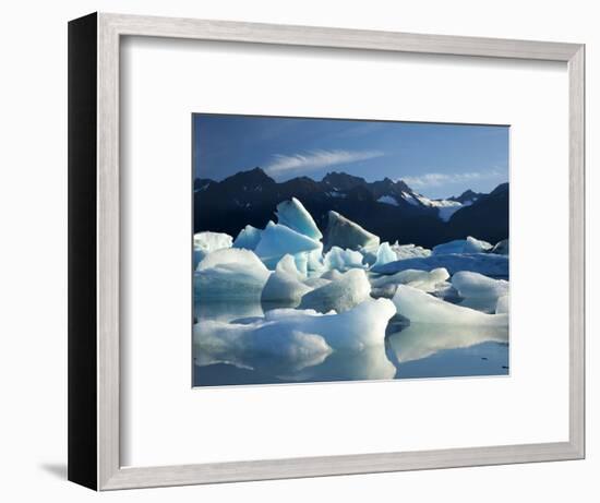 Icebergs Floating in Alsek Lake. Glacier Bay National Park, Ak.-Justin Bailie-Framed Photographic Print