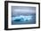 Icebergs floating in Glacier Lagoon beneath Breidamerkurjokull glacier, Jokulsarlon, Vatnajokull, I-Andrew Sproule-Framed Photographic Print