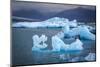 Icebergs Floating in the Glacier Lagoon Beneath Breidamerkurjokull Glacier, Jokulsarlon-Andrew Sproule-Mounted Photographic Print