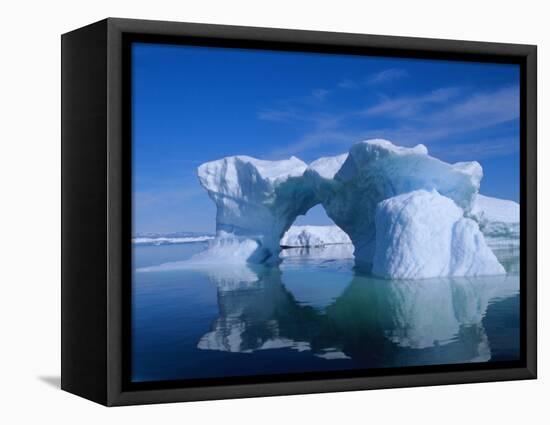 Icebergs from the Icefjord, Ilulissat, Disko Bay, Greenland, Polar Regions-Robert Harding-Framed Premier Image Canvas