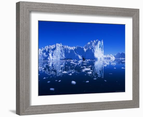 Icebergs from the Icefjord, Ilulissat, Disko Bay, Greenland, Polar Regions-Robert Harding-Framed Photographic Print