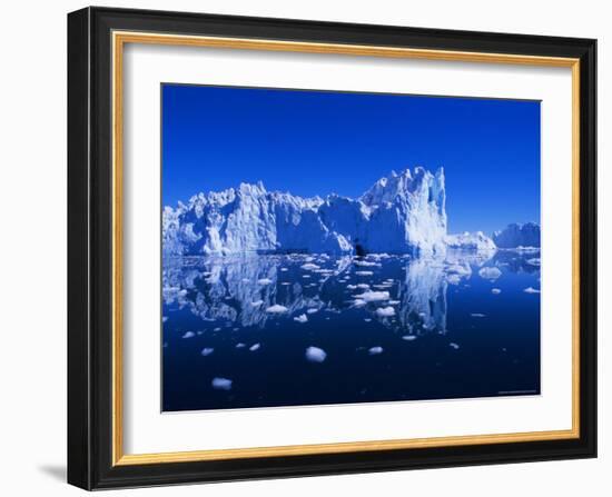 Icebergs from the Icefjord, Ilulissat, Disko Bay, Greenland, Polar Regions-Robert Harding-Framed Photographic Print