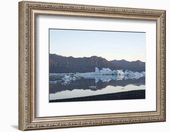 Icebergs, Glacier Lagoon Jškulsarlon, South Iceland-Julia Wellner-Framed Photographic Print