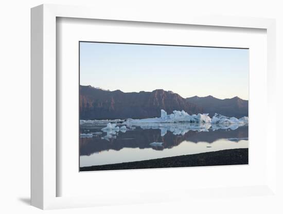 Icebergs, Glacier Lagoon Jškulsarlon, South Iceland-Julia Wellner-Framed Photographic Print