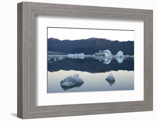 Icebergs, Glacier Lagoon Jškulsarlon, South Iceland-Julia Wellner-Framed Photographic Print