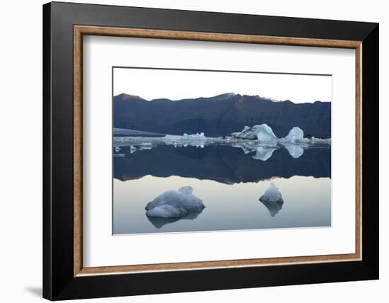 Icebergs, Glacier Lagoon Jškulsarlon, South Iceland-Julia Wellner-Framed Photographic Print