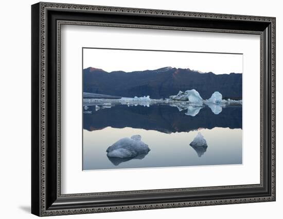 Icebergs, Glacier Lagoon Jškulsarlon, South Iceland-Julia Wellner-Framed Photographic Print