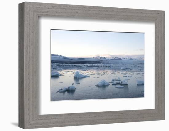 Icebergs, Glacier Lagoon Jškulsarlon, South Iceland-Julia Wellner-Framed Photographic Print