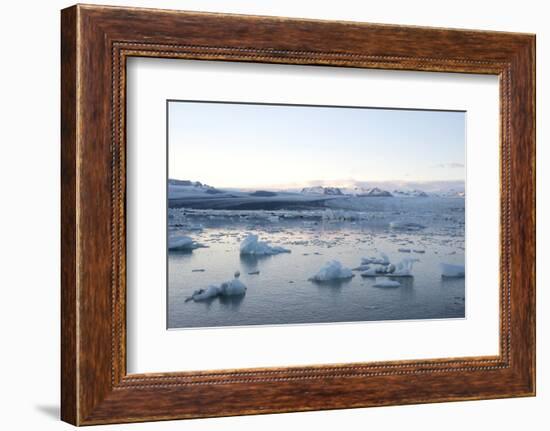 Icebergs, Glacier Lagoon Jškulsarlon, South Iceland-Julia Wellner-Framed Photographic Print