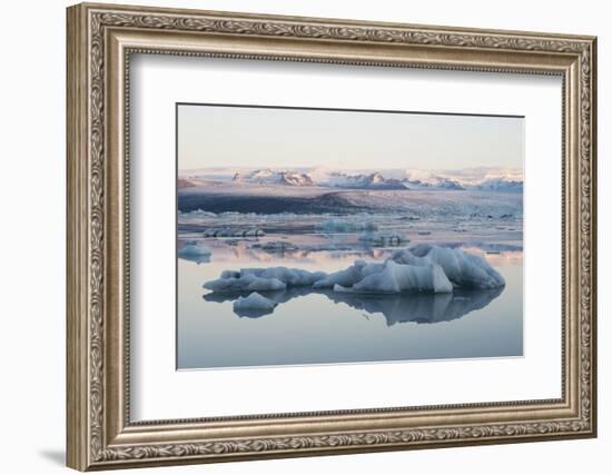 Icebergs, Glacier Lagoon Jškulsarlon, South Iceland-Julia Wellner-Framed Photographic Print