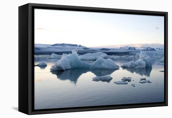 Icebergs, Glacier Lagoon Jškulsarlon, South Iceland-Julia Wellner-Framed Premier Image Canvas