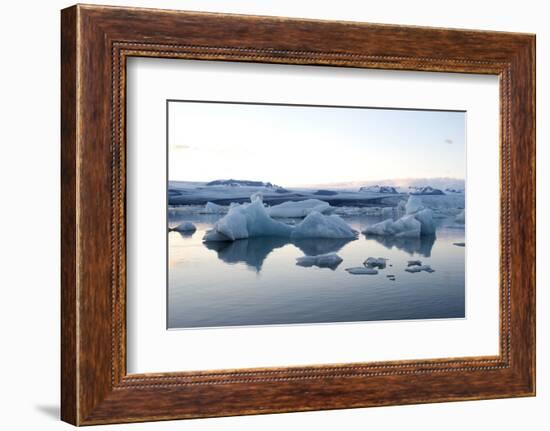 Icebergs, Glacier Lagoon Jškulsarlon, South Iceland-Julia Wellner-Framed Photographic Print