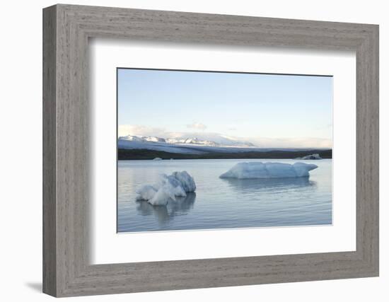 Icebergs, Ice Sculptures, Glacier Lagoon Fjallsarlon, South Iceland-Julia Wellner-Framed Photographic Print