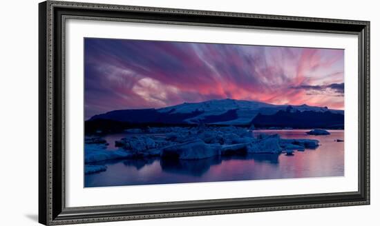 Icebergs in a Glacial Lake, Jokulsarlon Lagoon, Iceland-null-Framed Photographic Print