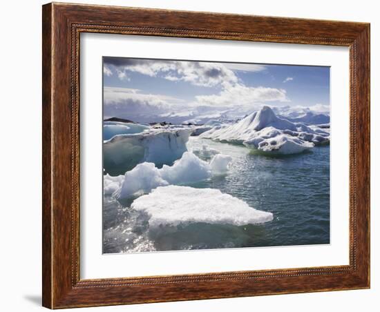Icebergs in Glacial Lagoon at Jokulsarlon, Iceland, Polar Regions-Lee Frost-Framed Photographic Print