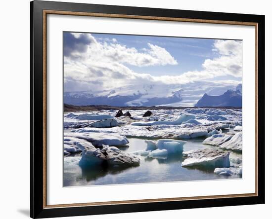 Icebergs in Glacial Lagoon at Jokulsarlon, Iceland, Polar Regions-Lee Frost-Framed Photographic Print