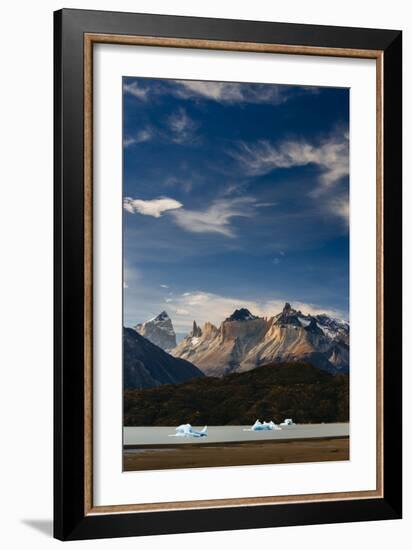 Icebergs In Lago Grey In The Torres Del Paine National Park, Patagonia, Chile-Jay Goodrich-Framed Photographic Print